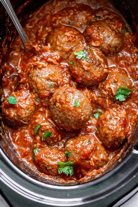 Slow Cooker Italian Sausage Meatballs Recipe Slow Cooked Meatbals