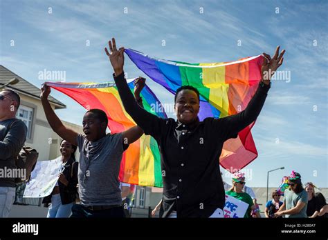 March Of The Members Of Namibian LGBT Community During Swakopmund Gay Pride Stock Photo Alamy