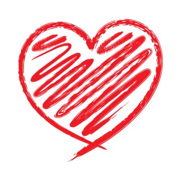 Coretan Jantung Gambar PNG | File Vektor dan PSD | Unduh Gratis di Pngtree