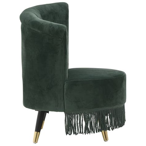 Кресло мягкое с бахромой на деревянных ножках зеленое - купить за 34580 ...