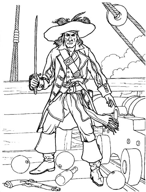 Free Pirates Of The Caribbean For Kids Coloring Page Download Print