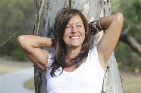 Sexy Mature Woman Relaxed In Park Outdoor Stock Photo By Roboriginal 18290375
