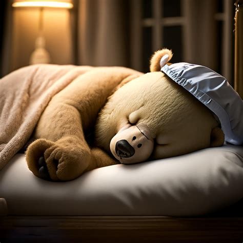premium photo cute sleeping bear