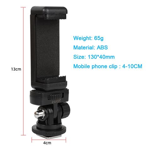 Camera Hot Shoe Phone Tripod Mount Adapter Phone Holder For Canon Nikon Sony Dslr Cameras