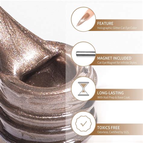 Maychao Esmalte De U As En Gel De Ojo De Gato De Onzas L Quidas Esmalte De Gel Nude Con