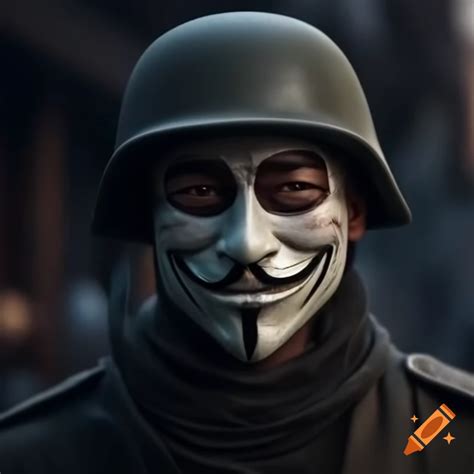 Dark Hooded Figure Wearing Gas Mask And Headset On Craiyon
