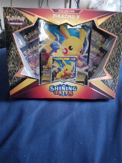 Pok Mon Tcg Shining Fates Pikachu V Collection Box Set Ebay