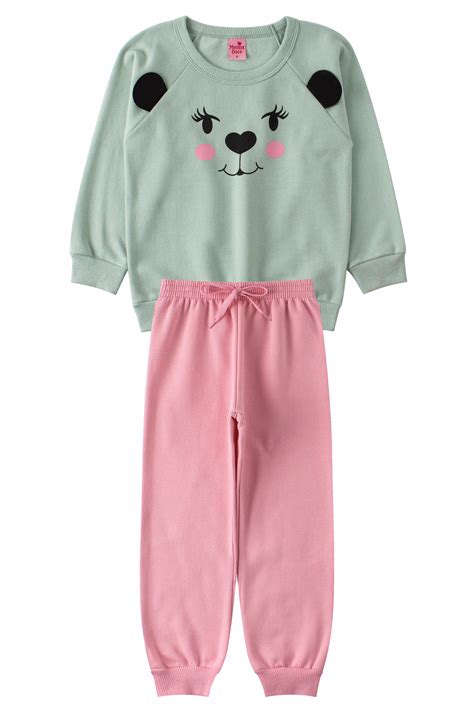 conjunto infantil feminino fofura menina doce verde malva codigo