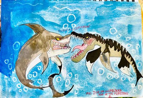 megalodon  liopleurodon liopleurodon  mosassauro dinosaur