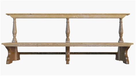 Church Bench 3d Model By Blenduffo