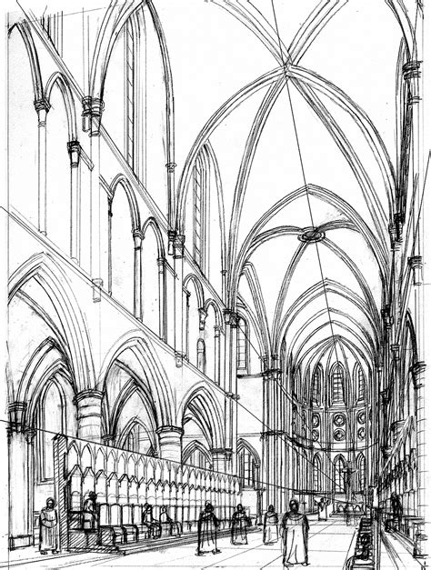 drawing a cathedral