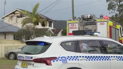 fire destroys top storey  woy woy home nbn news