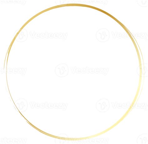gold circle line border 48675073 PNG