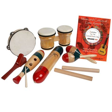 LATIN RHYTHM Instruments Set & MUSIC AND CULTURE OF LATIN AMERICA Book ...