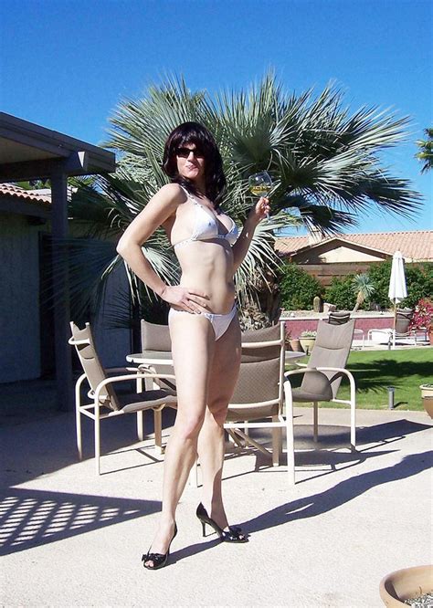 Older Lady In Heels And Bikini From LustyMatureMoms