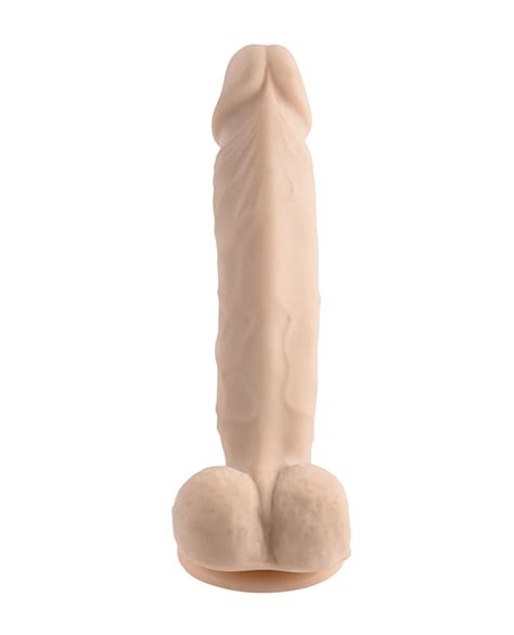 Selopa 6 5in Natural Feel Dildo W Balls Beige Evolved Satisfaction
