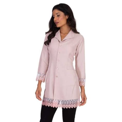 Jaleco Feminino Cristal Nude FAÍKO Jalecos