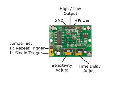 arduino jumper setting modes  pir motion sensor electrical