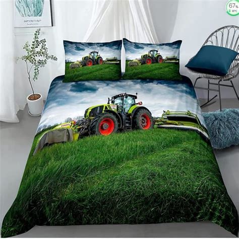 Housse De Couette 140x200 Tracteur Parure De Lit 3D Housses De Couettes