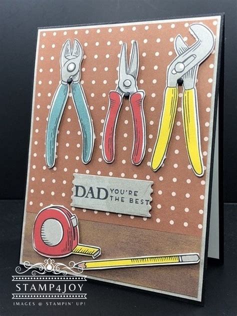 Card For Dad With Trusty Toolbox • Stamp4joy