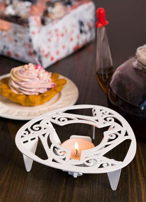 Купить Подогрев для чайника от свечи белый металл 300-123W недорого по ...