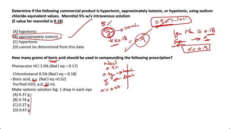 Isotonicity Adjustment By Sodium Chloride Equivalent Method 2 Youtube