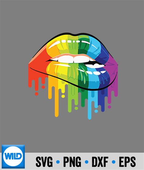Lgbt Svg Lgbt Rainbow Lip Gay Pride Sexy Cool Lesbian Pride Svg Wildsvg