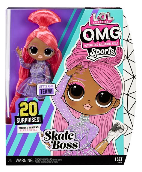 LOL OMG Sports Skate Boss And Kicks Babe Dolls Figure Skater And