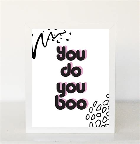 You Do You Boo Printable Red Blue Marketing