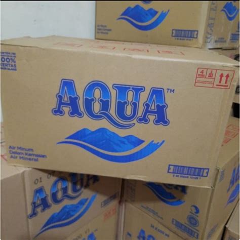 Jual AQUA AIR MINERAL 600ML 1 DUS ISI 24 BOTOL Shopee Indonesia