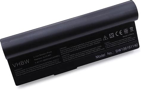 Batterie Li Ion Mah V Noir Compatible Pour Asus Eee Pc