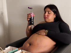 Belly Stuffing Bbw Stuffing Her Big Fat Belly Thisvid