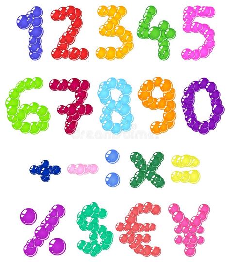 bubble numbers pattern stock vector illustration  paper