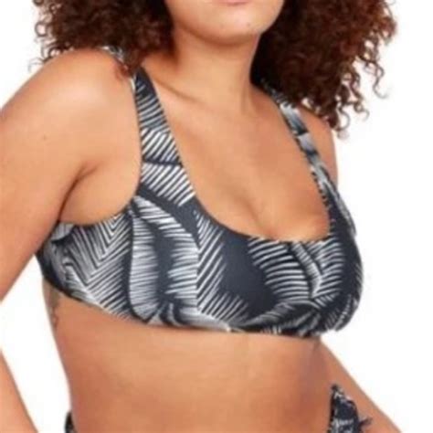 Volcom Swim Volcom W Top Bikini Plus Stay Or Leaf Scoop In Black For Every Body Nwt Poshmark