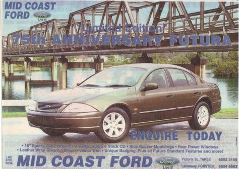 2000 Ford Au Futura 75th Anniversary Limited Edition Ad A Photo On