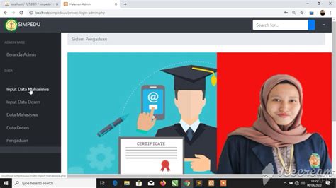 SIMPEDU Sistem Pengaduan Berbasis Web Sita Saradiba 1802013 YouTube