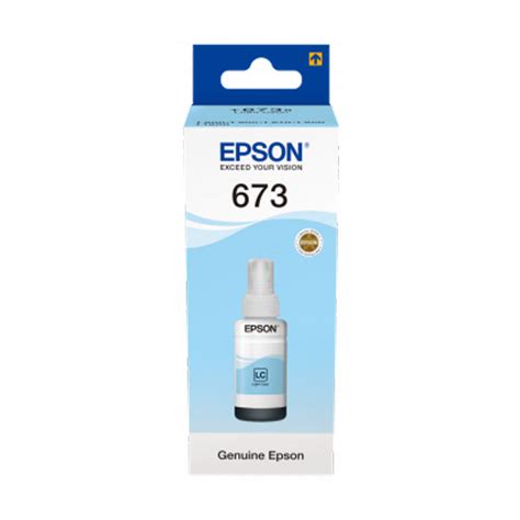 Epson Ink 673 Light Cyan Original Ink Bottle - Tech Zone