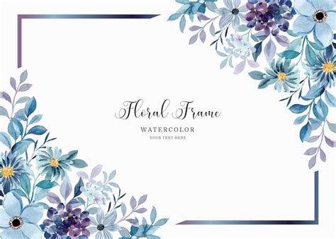 Free Vector Watercolor Flower Border | Best Flower Site