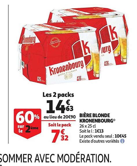 Promo Bi Re Blonde Kronenbourg Chez Auchan Icatalogue Fr