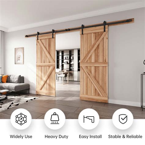 Snapklik.com : EaseLife 14 FT Double Door Sliding Barn Door Hardware