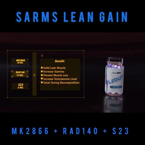 SARMS LEAN GAIN Nekro Lab MK2866 RAD140 S23 100 Capsules Lean