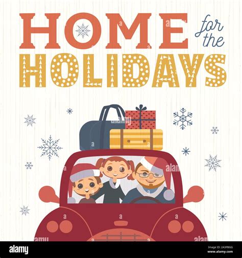 Happy Holidays Hand Drawn Vector Poster Stock Vector Image Art Alamy