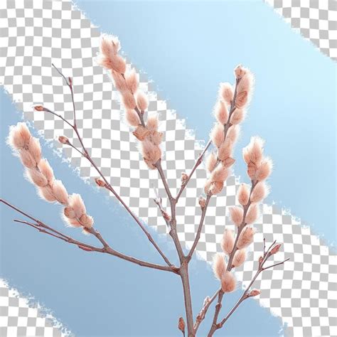 Premium PSD Pussy Willow Branches On A Transparent Background