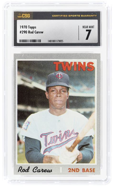 Hake S 1970 TOPPS 290 ROD CAREW HOF CSG 7 NEAR MINT