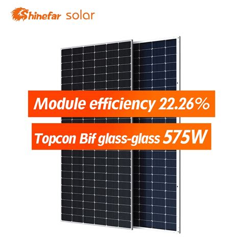 Bifacial 182mm High Power 16bb Solar Panel 580W Higher Efficiency