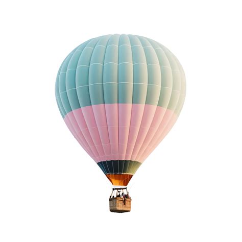 Pastel Hot Air Balloon With Transparent Background Png