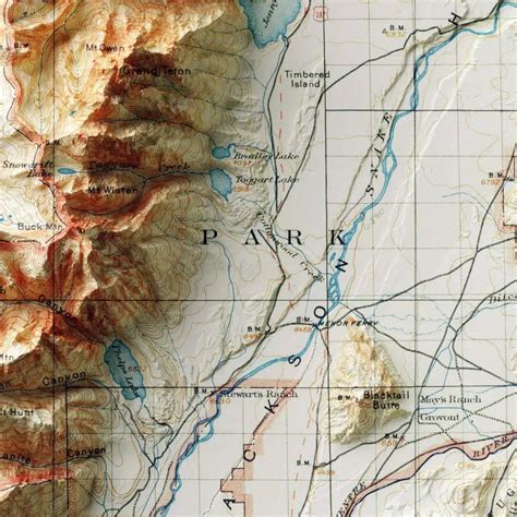 Grand Teton National Park Map 1899 Map Of Grand Teton Geoartmaps