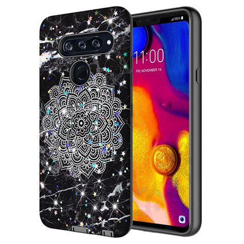 Lg V Thinq Case Kaesar Hybrid Dual Layer Slim Bling Glitter Sparkle