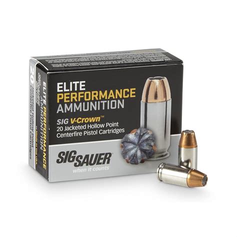 Sig Sauer Elite Performance 40 Smith Wesson V Crown JHP 165 Grain