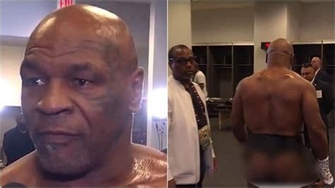 Can T Unsee That Mike Tyson Bare Ass Flashed On Netflix Live Stream Before His Bout Against